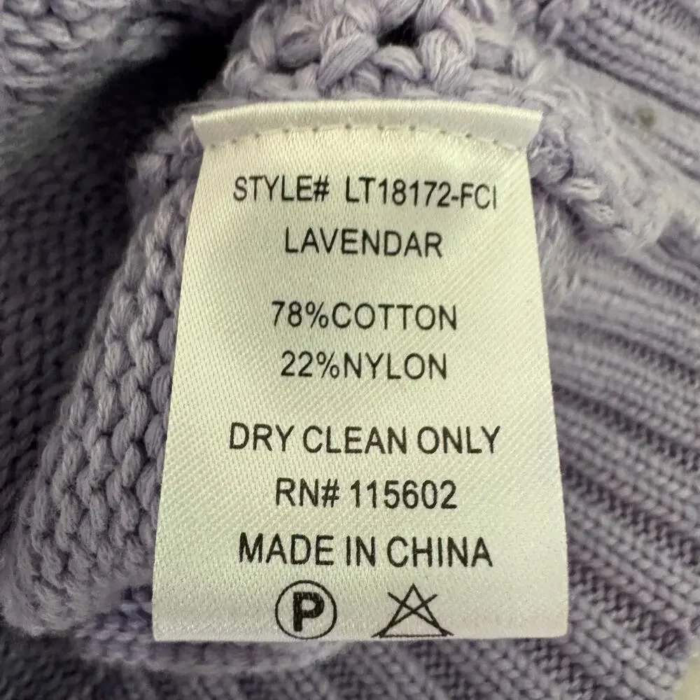 LUSH KNIT SWEATER‎ CROPPED SLEEVELESS TANK IN LAVENDER NWT WOMEN'S SIZE SMALL - Picture 7 of 8